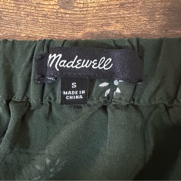 MADEWELL Ruffle Tiered Ditsy Floral Mini Skirt Print Green Spring Small - Picture 5 of 9